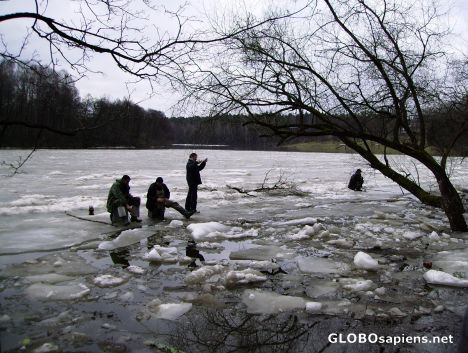 Postcard Anglers on the Neman River