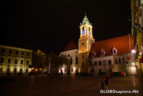 Postcard Bratislava (SK) - Old Town Main Square at night