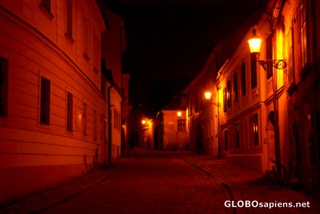 Postcard Bratislava (SK) - old town's subdued lighting