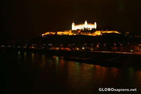 Postcard Bratislava (SK) - Castle hill at night 1