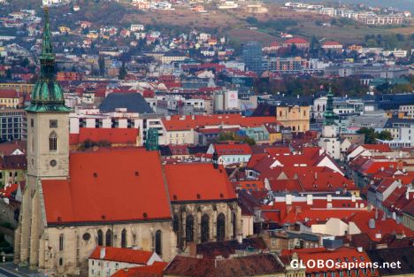 Postcard Bratislava (SK) - St Martin Church & Old Town