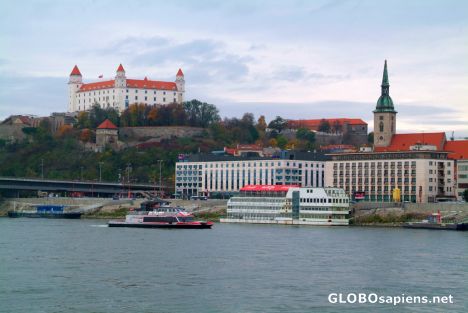 Postcard Bratislava (SK) - by the Danube River