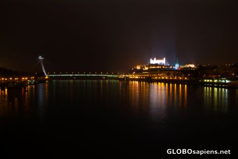 Postcard Bratislava (SK) - panorama at night