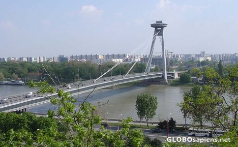 Postcard Bratislava - Novy Most bridge