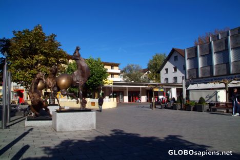 Postcard Vaduz - the main street