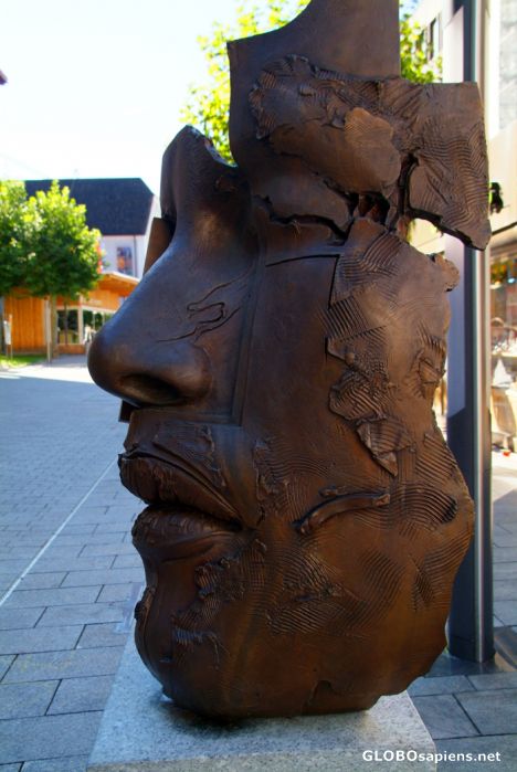 Postcard Vaduz - the art of the town sculpting