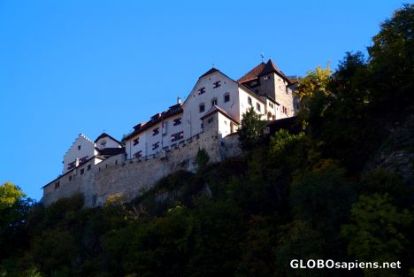 Postcard Vaduz - the royal castle