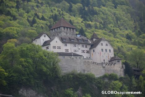 Postcard Vaduz Castle on the hill