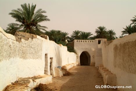 Postcard Ghadames - towards one of the gates