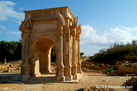 Postcard Leptis Magna (LY) - the main city arch