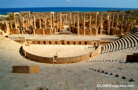 Postcard Leptis Magna (LY) - the Theatre