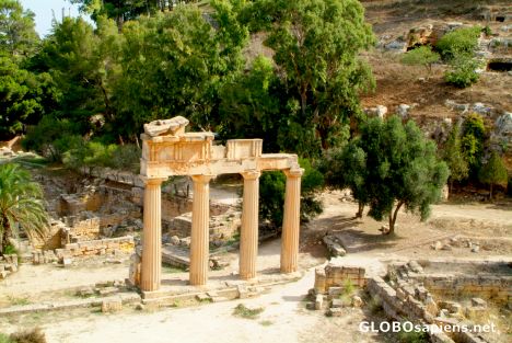 Postcard Cyrene - the lower city