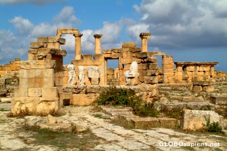 Postcard Cyrene - temple for Demeter