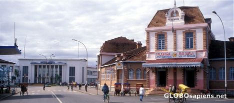 Postcard Colonial Railway Station