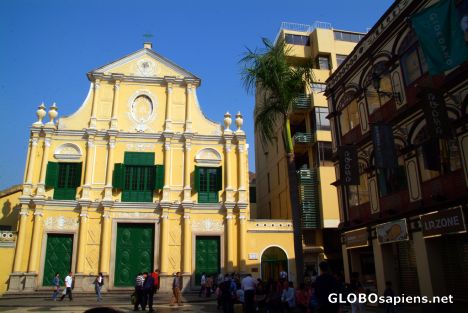 Postcard Macau - one of Portuguese churches