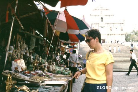 Postcard Macao - small market