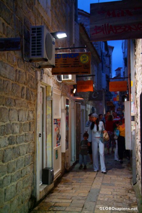 Postcard Budva (ME) - in the alleys after sunset