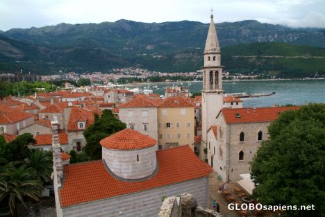 Postcard Budva (ME) - the roofs of the old town