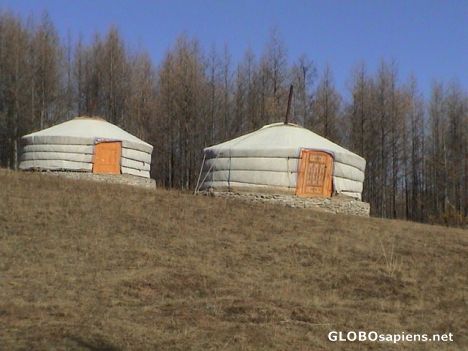 Postcard Mongolian GER tent.