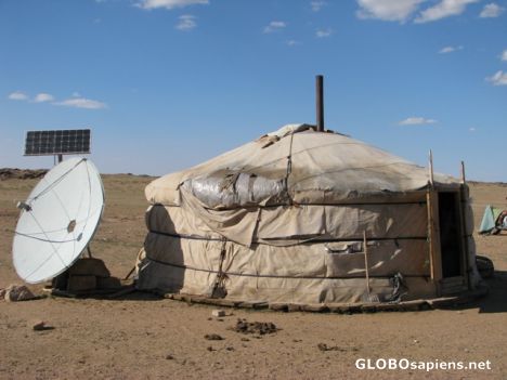 Mongolian jurt at the Gobi desert