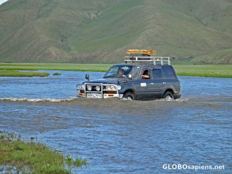 Postcard crossing the Orkhon river
