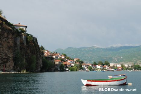 Postcard Ohrid town from the lake