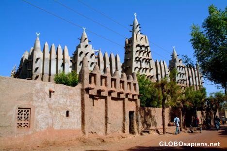 Postcard Mosque in Mopti New Town