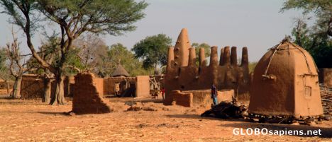Postcard Bagourou village near Ennde
