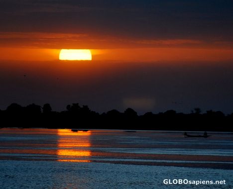 Postcard Sunset on Niger river