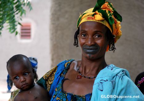 Postcard Fulani mom