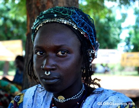 Postcard Fulani woman in Dogon country