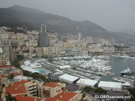 Postcard Monaco-harbour