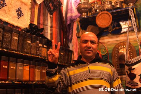 Postcard Shopkeeper from Chefchaouen