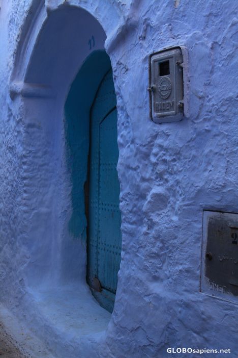 Postcard Blue doorway