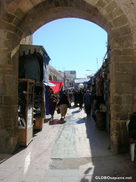 Postcard Entrance to the bazaar