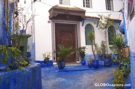 Postcard bleu Morocco
