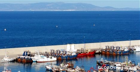 Postcard Gibraltar Strait fron Tangier Kasbah