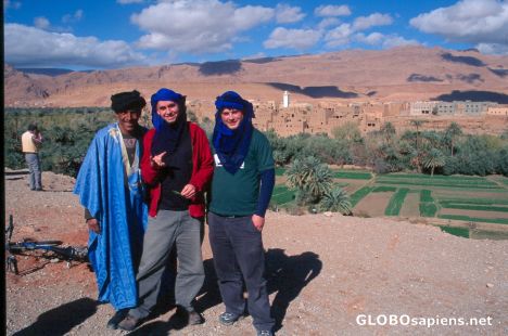 Postcard hank, me and a moroccan man