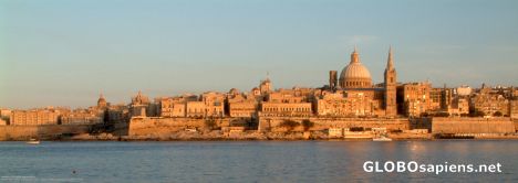 Postcard Valletta - Panorama at sunset