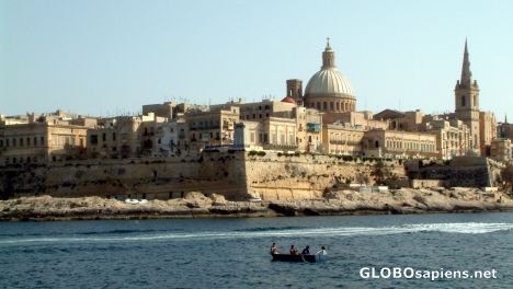 Postcard Valletta - from the sea