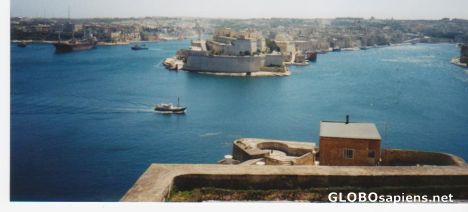Postcard The harbour Valleta Malta.