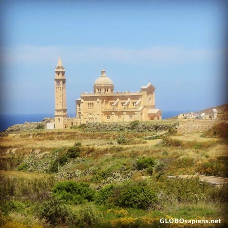 Postcard Ta' Pinu Church in Gozo