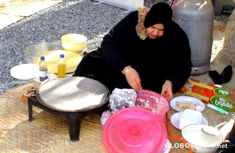 Postcard Making Omani bread...