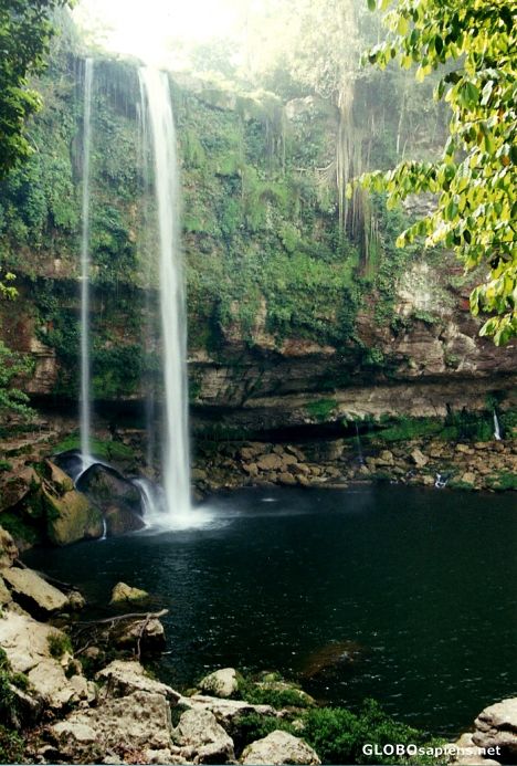 Postcard Misol-Ha waterfall, Chiapas