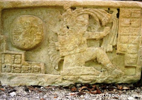Postcard Carving of Mayan Ballgame