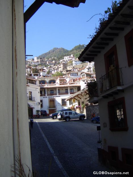 Postcard Hilly windy Taxco