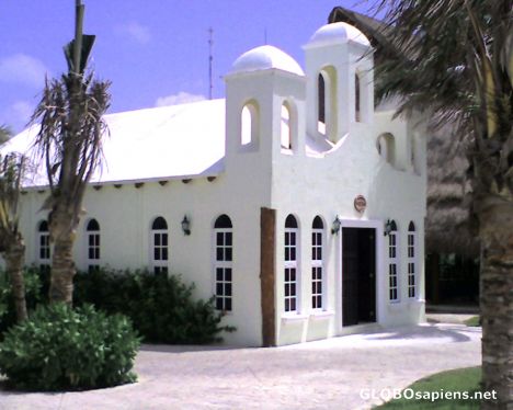 Postcard Quaint wedding chapel at El Dorado Royale