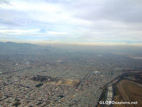 Postcard Mexico City smog