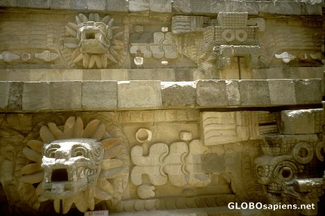 A part of Aztec's piramid in Teotihuacan