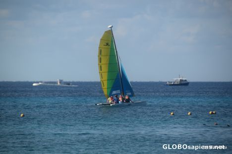 Postcard Sail on in Cozumel